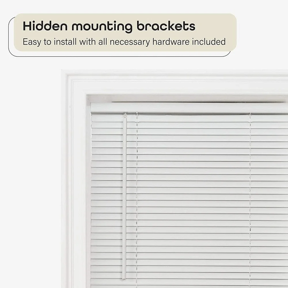 Achim GII Deluxe Sundown Cordless Mini Blind 29x64 White Room Darkening 1